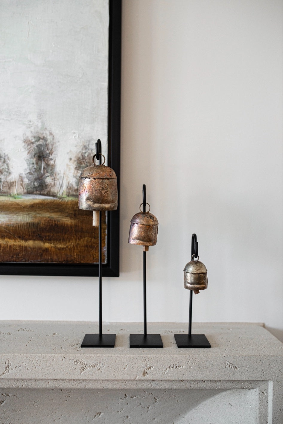 Vintage Inspired Bells with Iron Stands