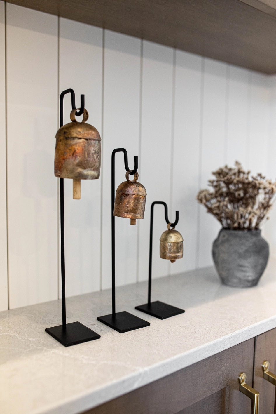 Vintage Inspired Bells with Iron Stands