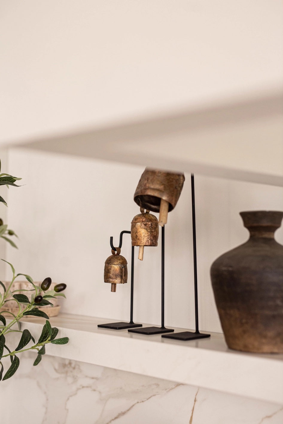 Vintage Inspired Bells with Iron Stands