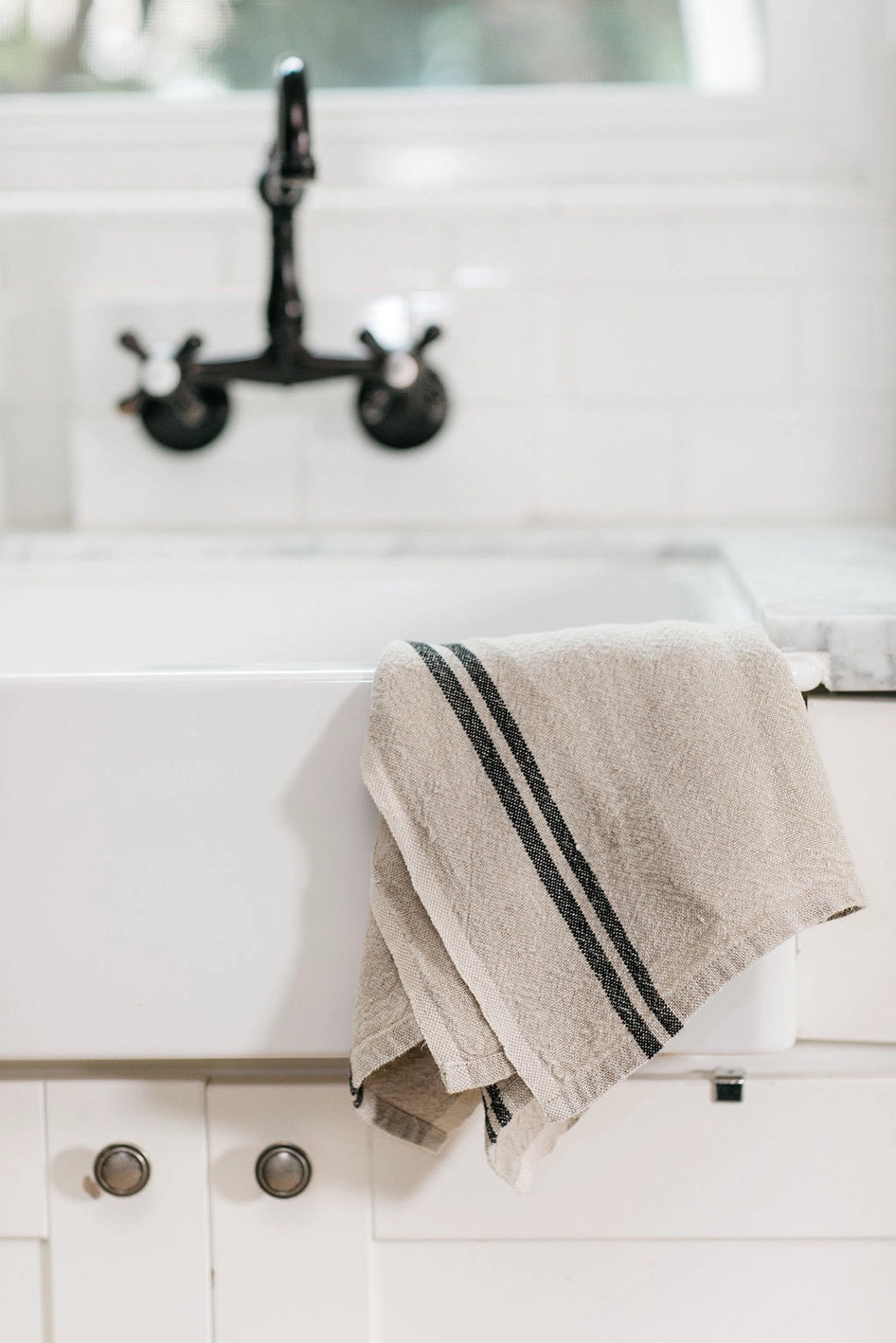 Vintage Linen Natural Hand Towel