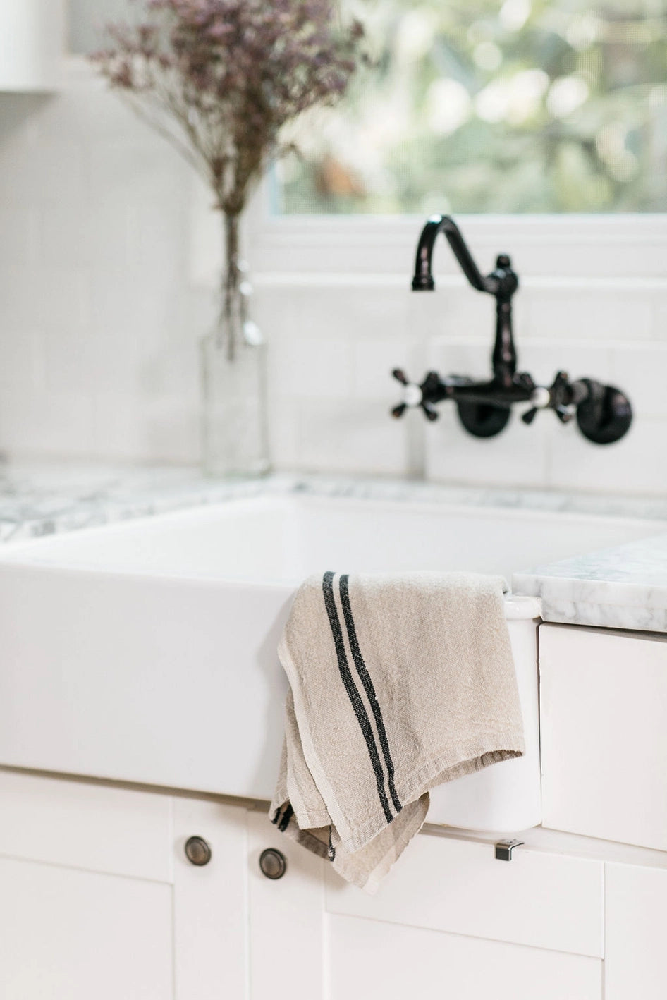 Vintage Linen Natural Hand Towel