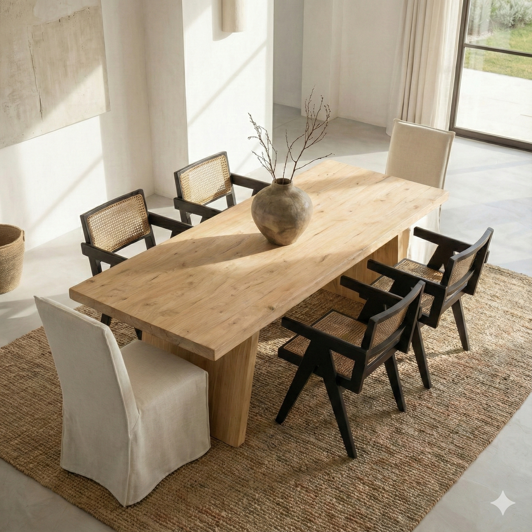 Vintage Elm Dining Table