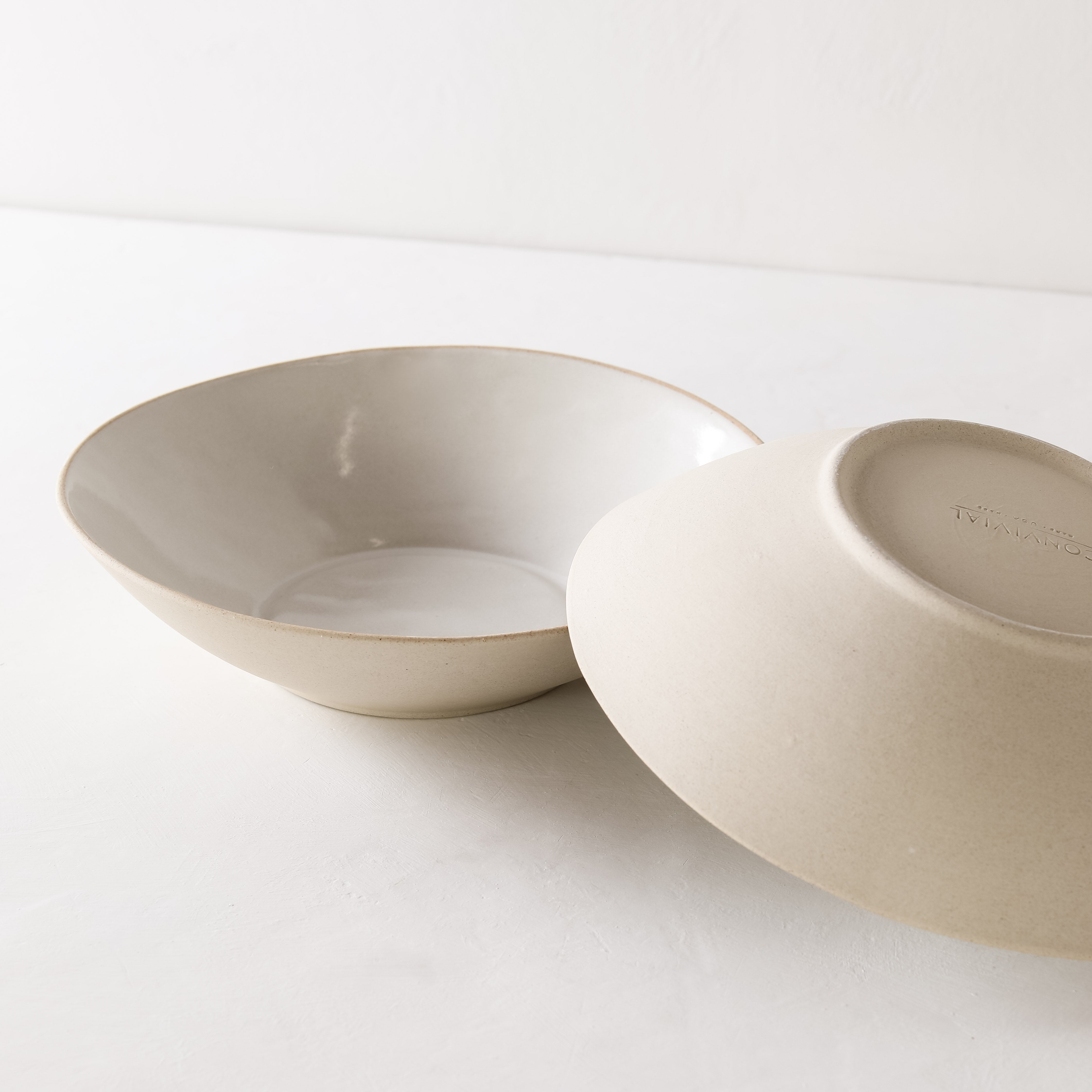 Shallow Serving Bowl | Raw Stoneware