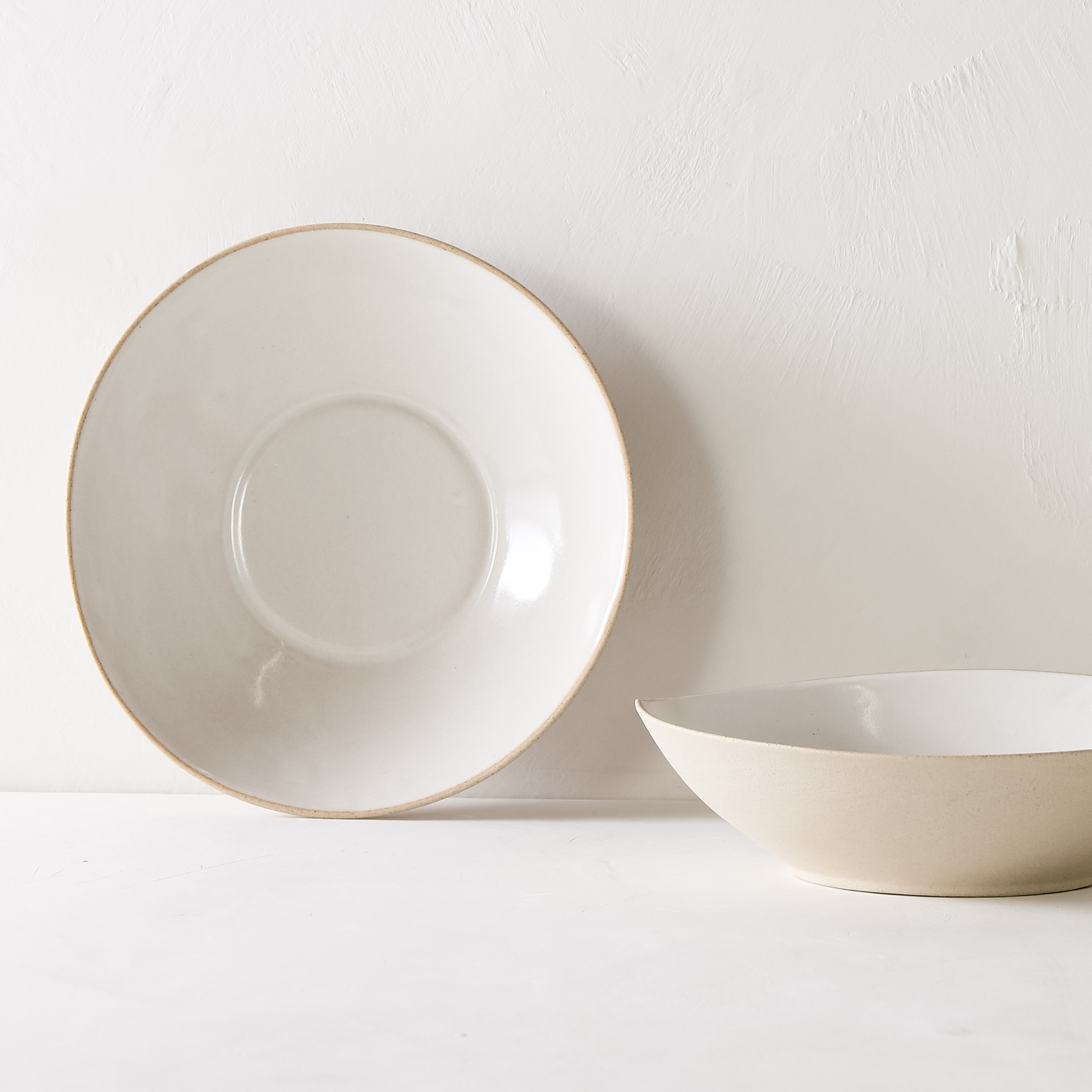 Shallow Serving Bowl | Raw Stoneware